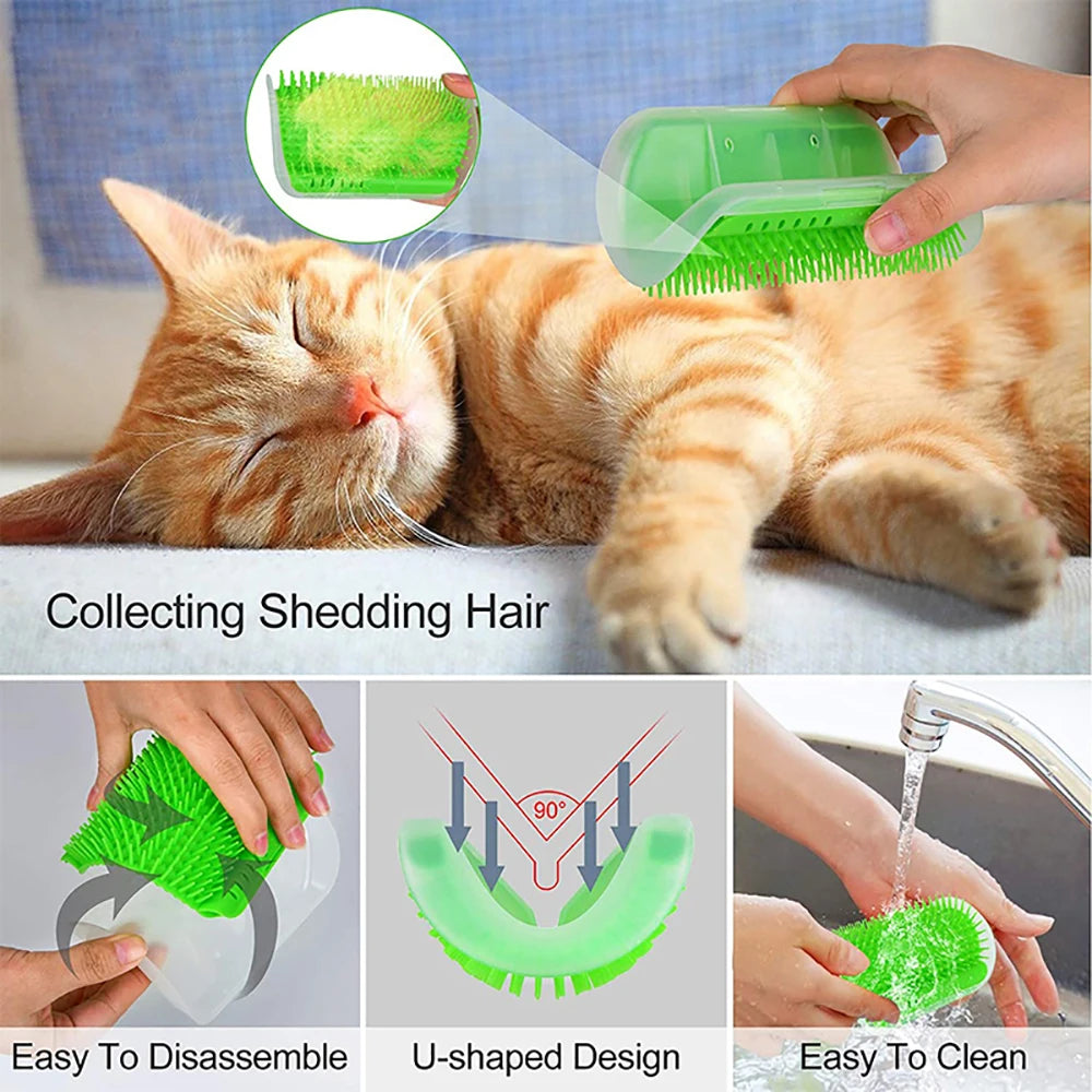 Escova massageadora anti pelos para gatos